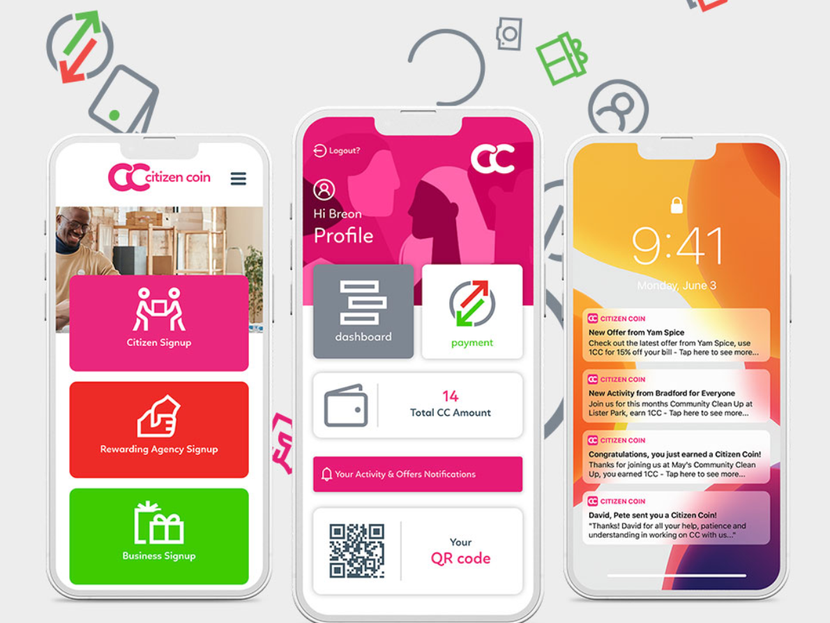 User Experience CC app Activity Citizen Coin